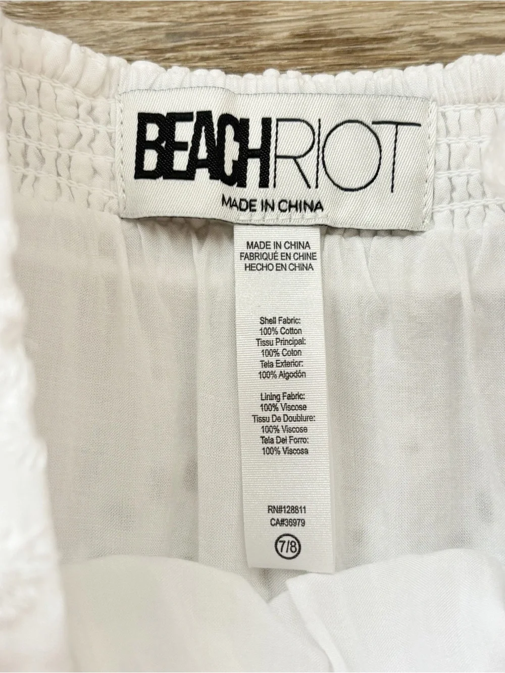 Beach Riot Girls Little Ollie Dress White Magnolia Eyelet Puff-Sleeve Size 7/8